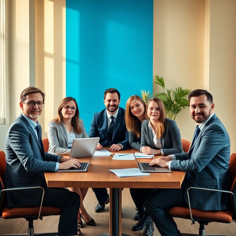 Echipa BusinessCanvas — patru consultanți fiscali în biroul din Iași